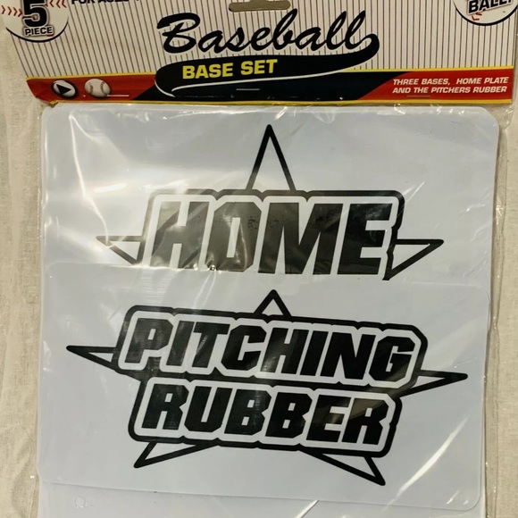 New Kids Sports Baseball Base Set- 5 pieces 1st 2nd 3rd Home Plate Pitcher Rub - Picture 2 of 9